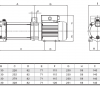Dimensions of the multi-stage centrifugal pump HMP25P